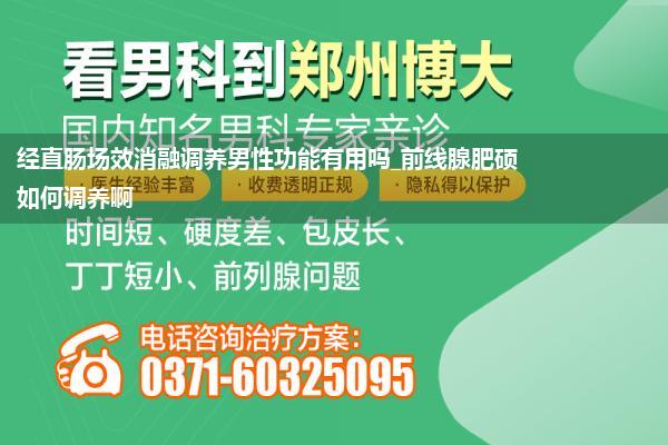 经直肠场效消融调养男性功能有用吗_前线腺肥硕如何调养啊